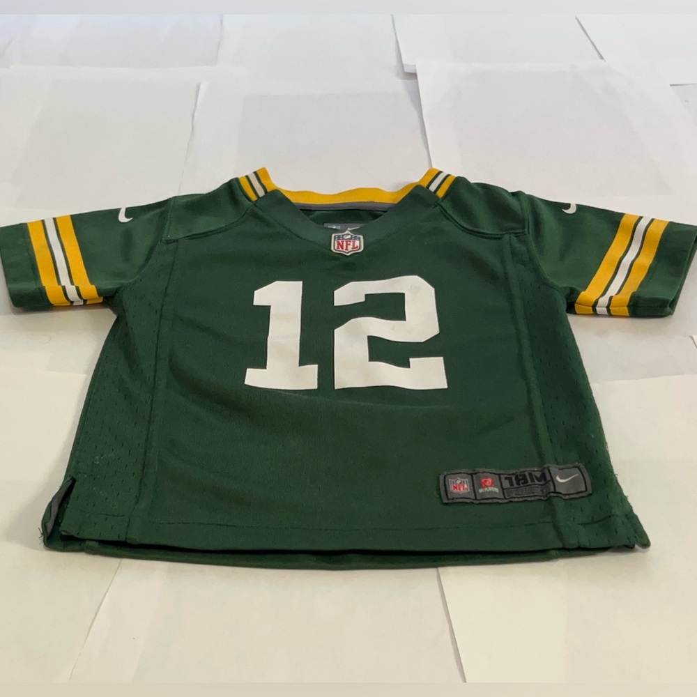 Aaron Rodgers Green Bay Packers #12 Infant 18M Green Jersey T-Shirt Nike RARE